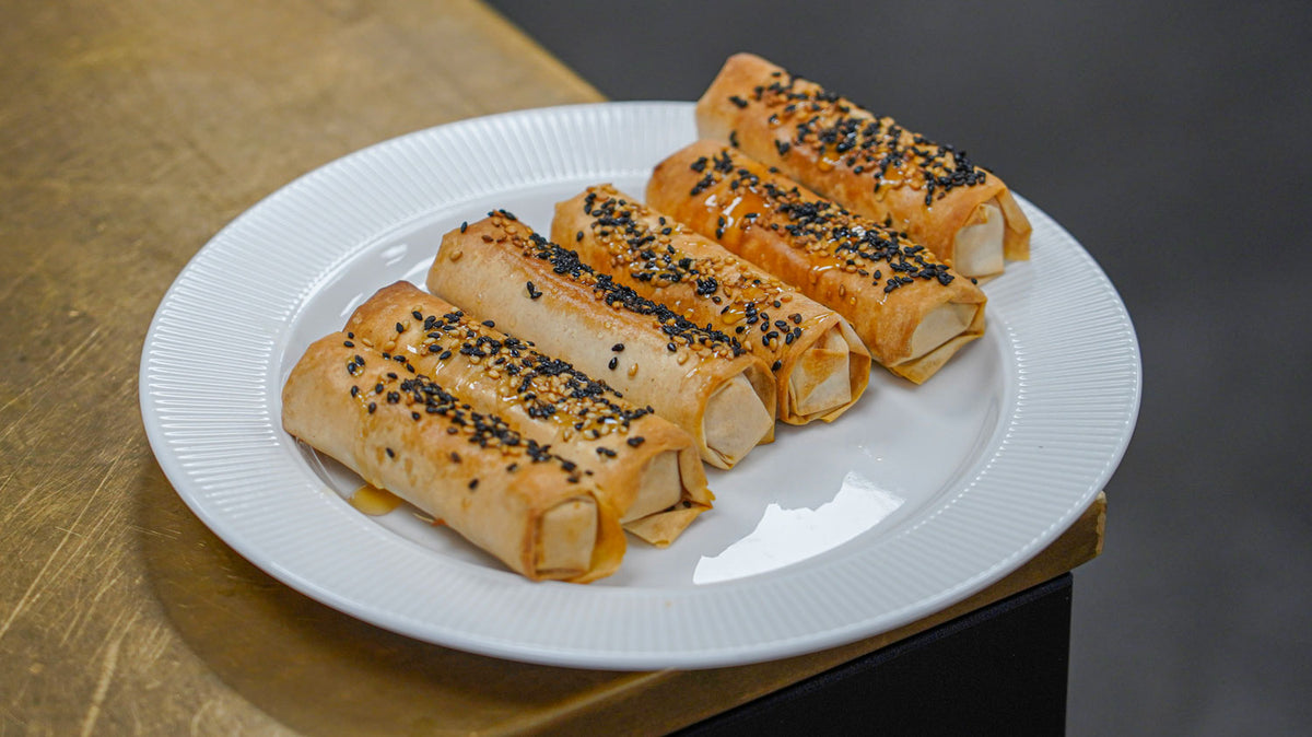 Sprøde cheese sticks med feta & filodej