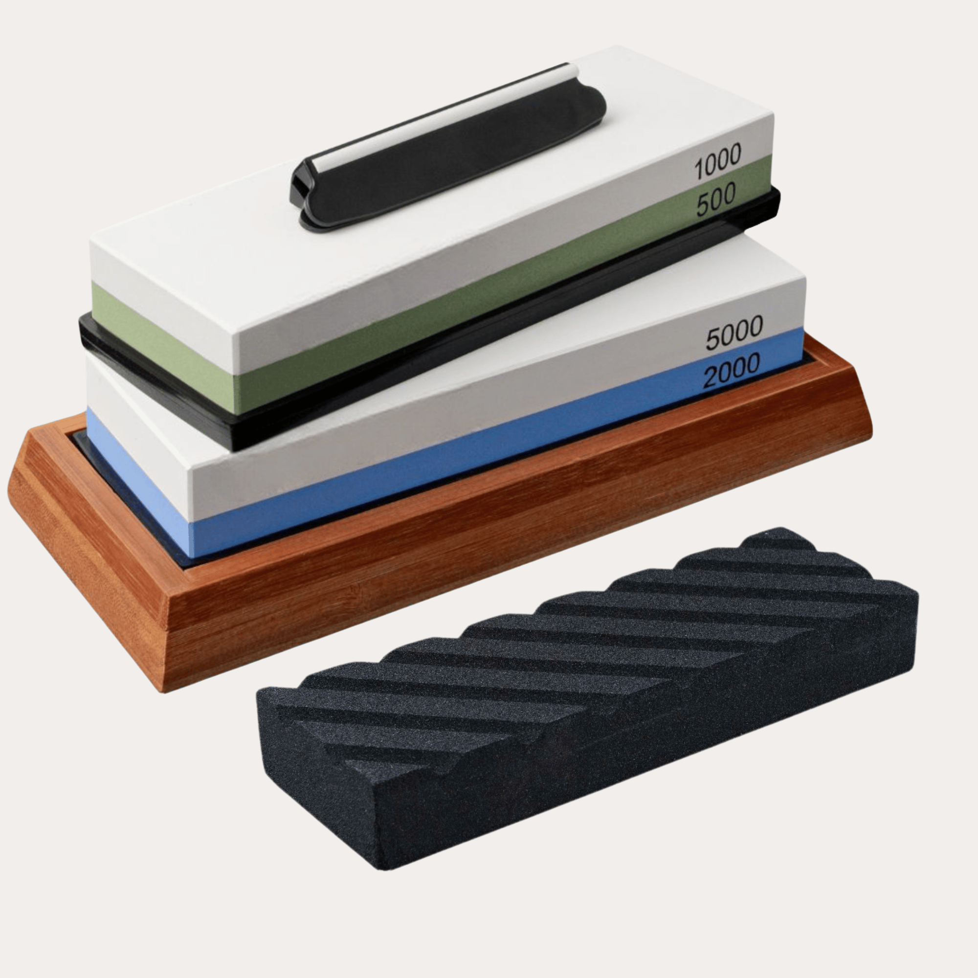 Vedligeholdelsessæt med to slibesten og en afrettersten