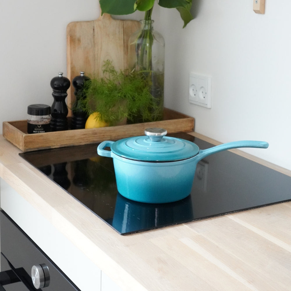 Emaljeret Støbejerns Kasserolle, 2 liter