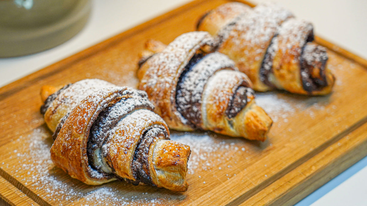 Ekstra sprøde croissanter med nutella - med kun 4 ingredienser