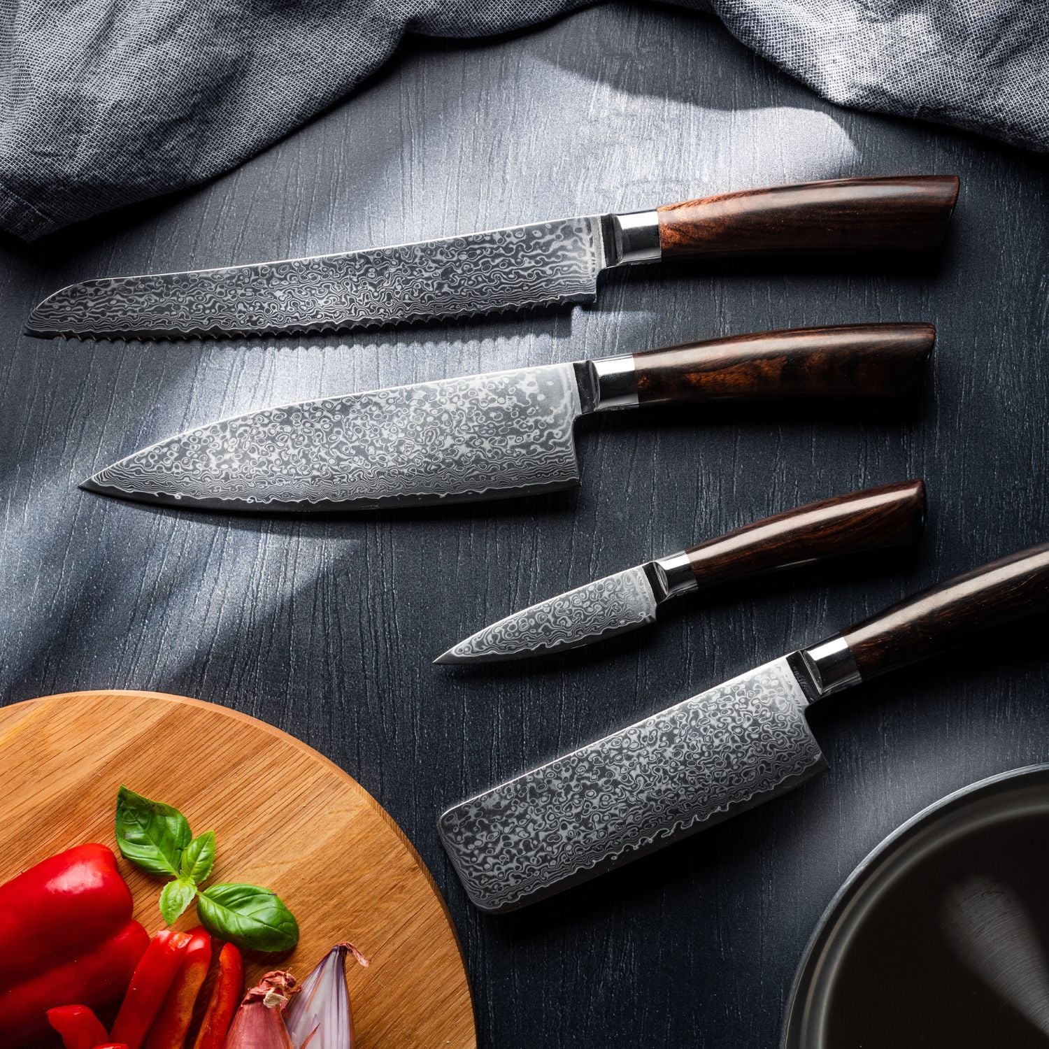 Knivsæt - Allround Set - Rose (4 knive)