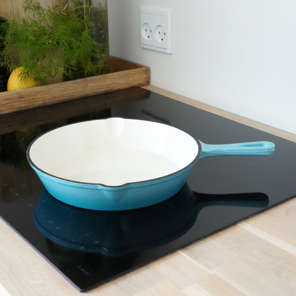 Emaljeret Støbejerns Stegepande, 26cm