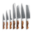 Knivsæt med 7 knive fra vores Bright Series