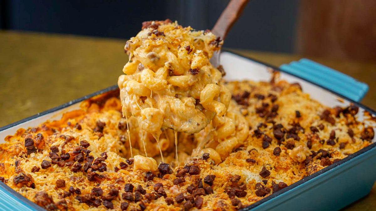 Mac & cheese med sprød bacon