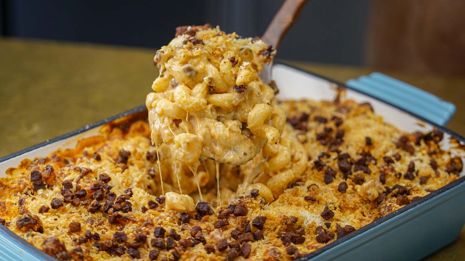 Mac & cheese med sprød bacon