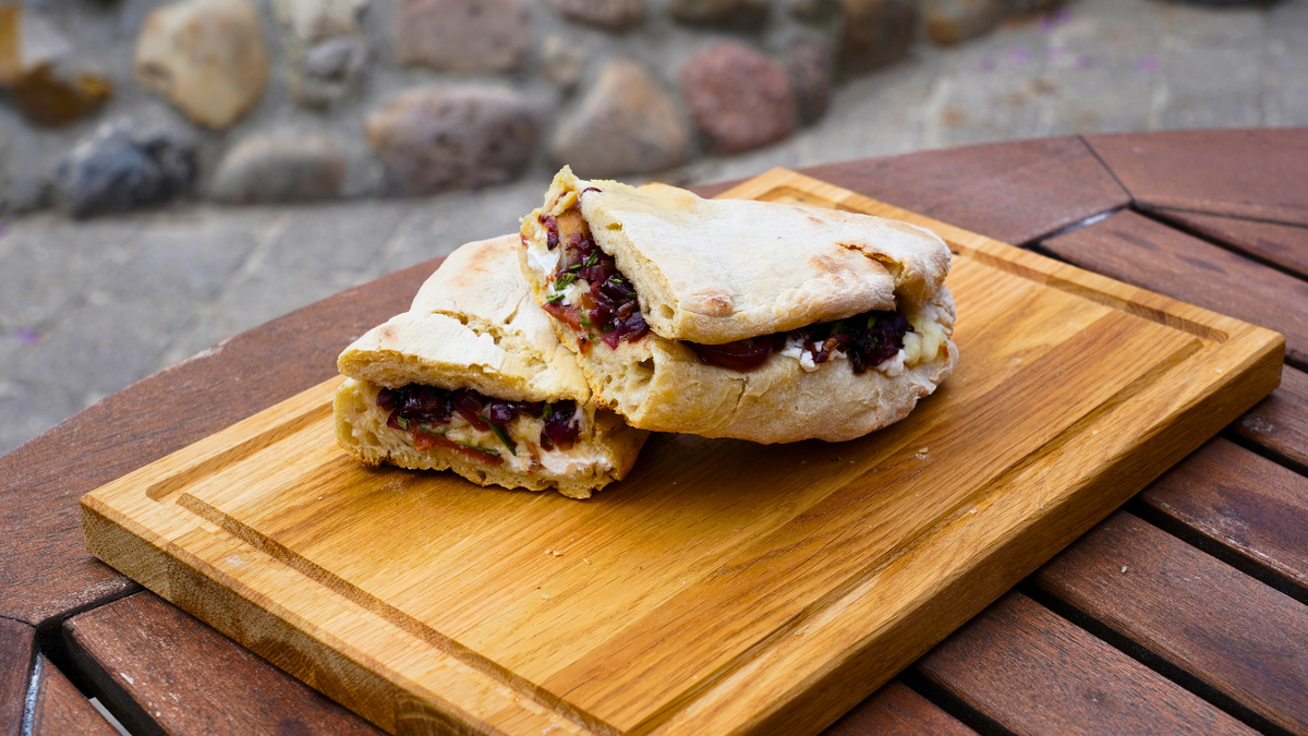 PizzaSandwich med chorizo
