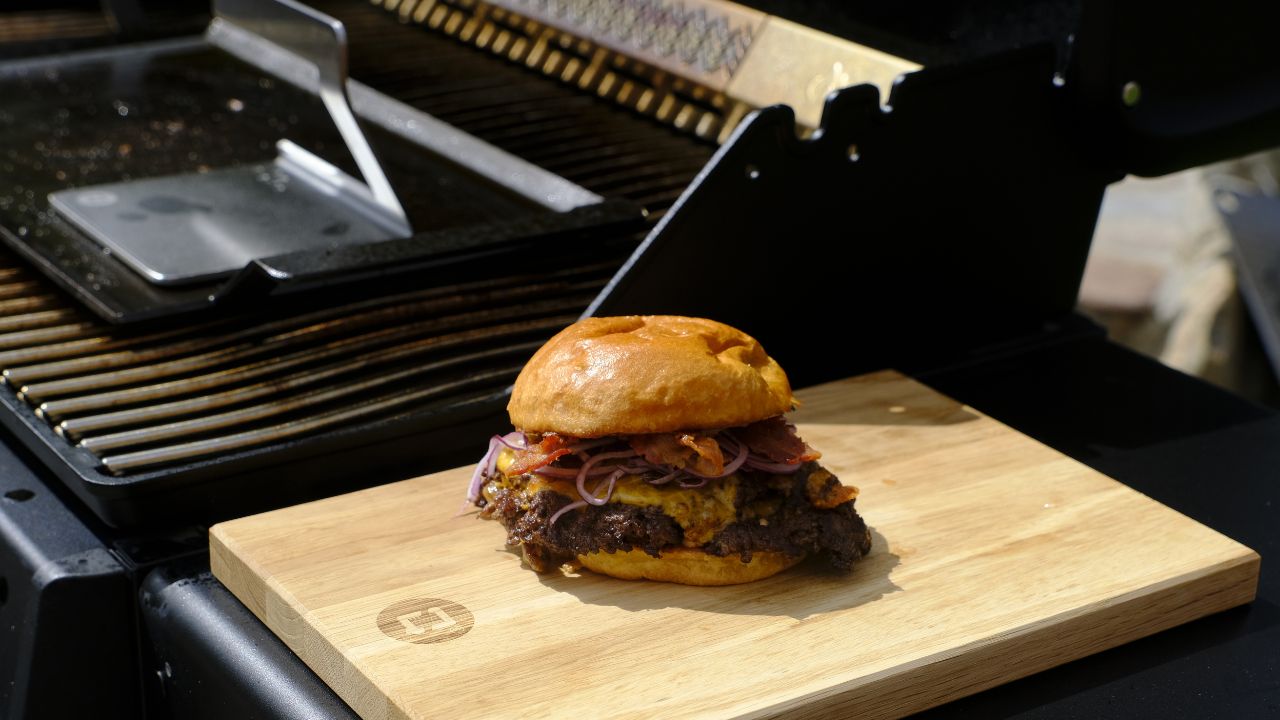 Smashburger på grill