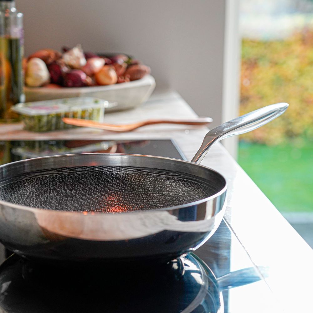 Professionel wokpande 28 cm | 6-PLY rustfrit stål