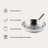 Stegepande Rustfrit Stål 28Cm fra Qookware
