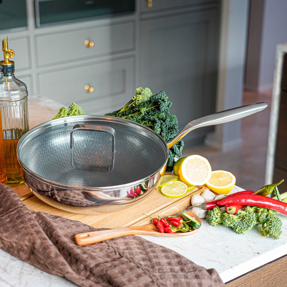 Wok pande - 28 cm - 6-ply Fusion