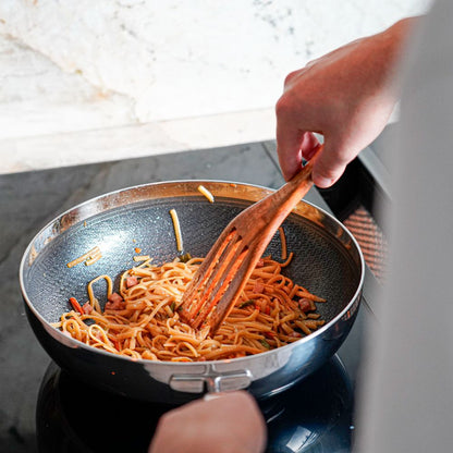 Wok pande - 28 cm - 6-ply Fusion