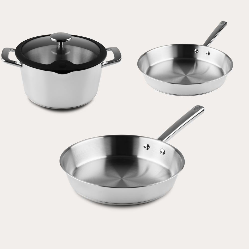 Gryde 4,8 L, 24 cm pande, 28 cm pande (gratis) - Normal pris: 2.497 kr. - Nu: 1.698 kr.