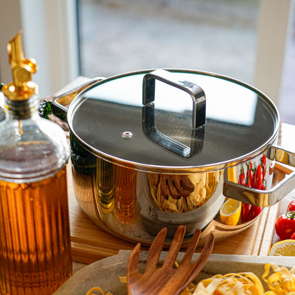 Gryde med låg - 5,2 liter - 6-ply Fusion