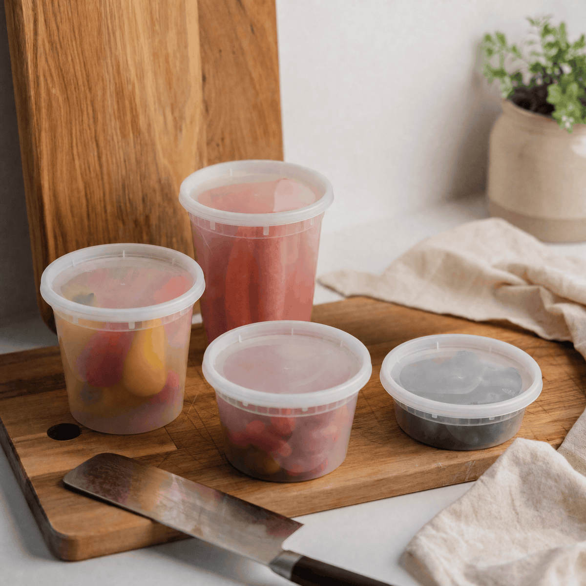 Deli containers – Opbevaringsbøtter med låg (40 stk.)