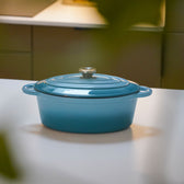 Emaljeret støbejernsgryde med låg 4,5 liter Qookware 