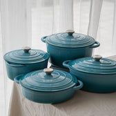 Emaljeret Støbejern GrydeSæt fra Qookware