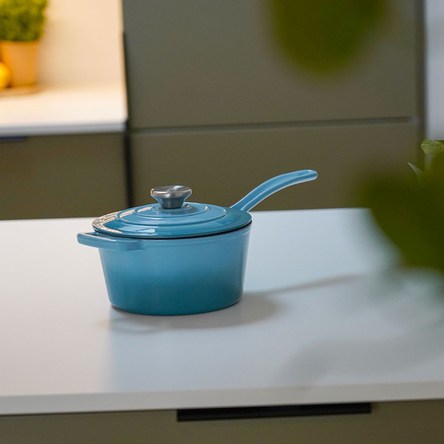 Støbejerns Kasserolle Emaljeret X Liter Farve fra Qookware