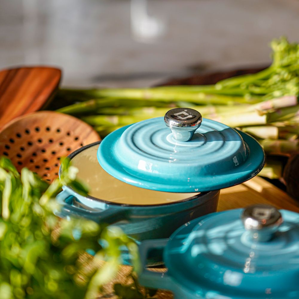 Emaljeret støbejern minigryde 0,2 liter