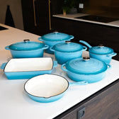 Komplet Emaljeret StøbejernsSæt fra Qookware