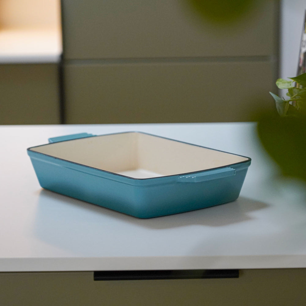 Emaljeret støbejerns fad 3,5 liter