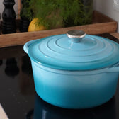 Gryde i emaljeret støbejern 4 liter med låg fra Qookware