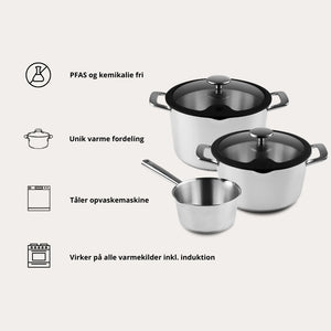Grydesæt - 3 dele - ChefGrade