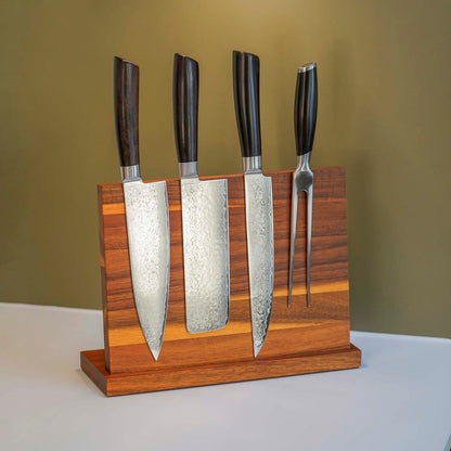 Knivholder med magnet i akacietræ 