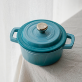 Emaljeret Støbejerns Mini Gryde 0 2 Liter fra Qookware