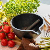 Mortar Pestle Morter I Støbejern fra Qookware