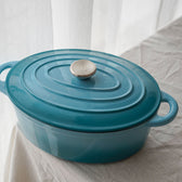 Emaljeret Oval Støbejernsgryde 4 5 Liter fra Qookware