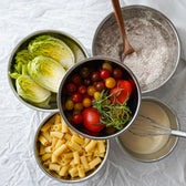 Skålesæt i rustfrit stål anvendelse