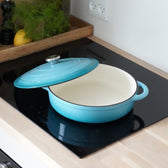 Støbejerns Sautergryde Emaljeret X Liter Farve fra Qookware