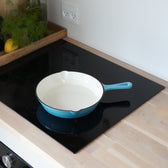 Støbejerns Stegepande Emaljeret Artic Blue fra Qookware