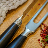 Logodetaljer på Qookware forskærersæt 