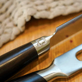 Nærbillede af forskærersæt fra Qookware